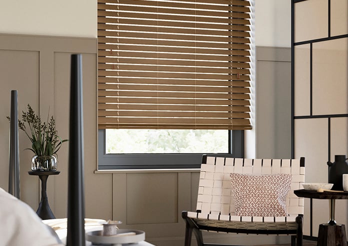 Ecowood, Honey Teak Fine Grain - Motorised Venetian Blind - Image 5